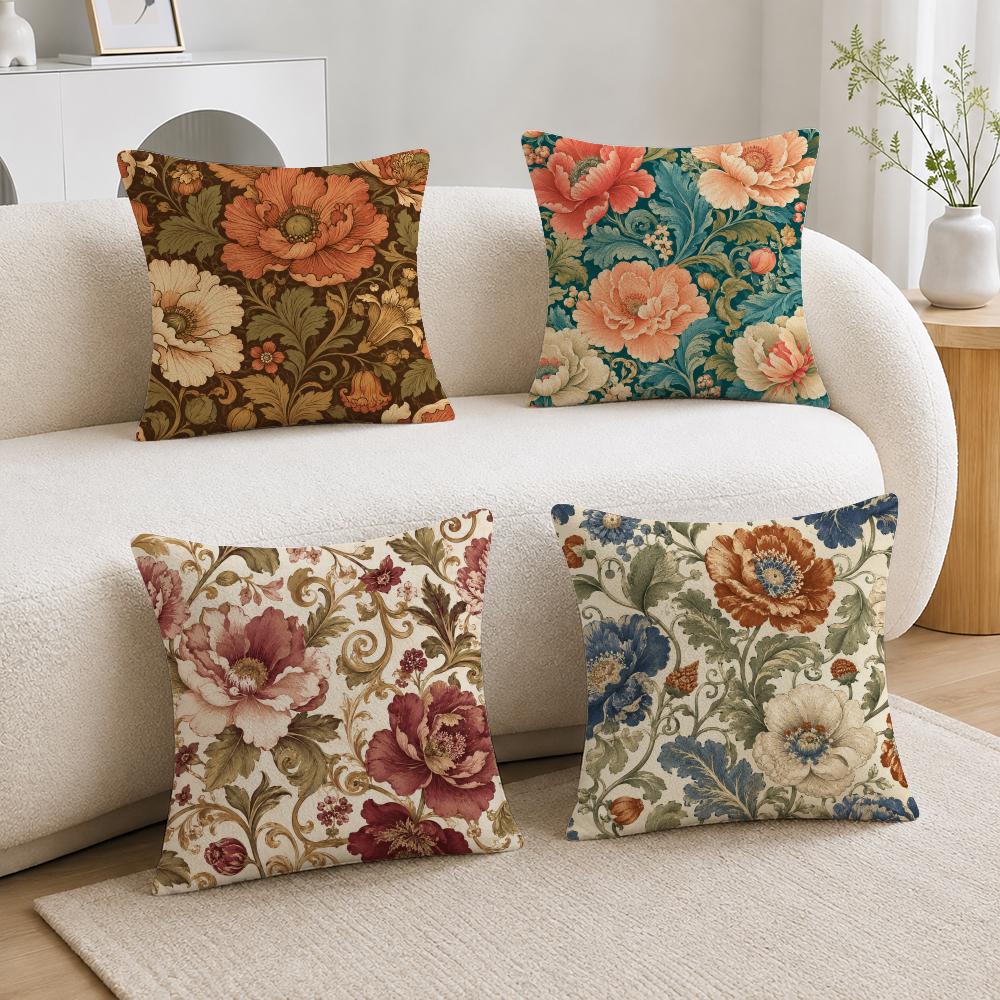 Vintage Floral Pattern Soft Case - Vintage Floral Botanical Pattern Cushion Cover