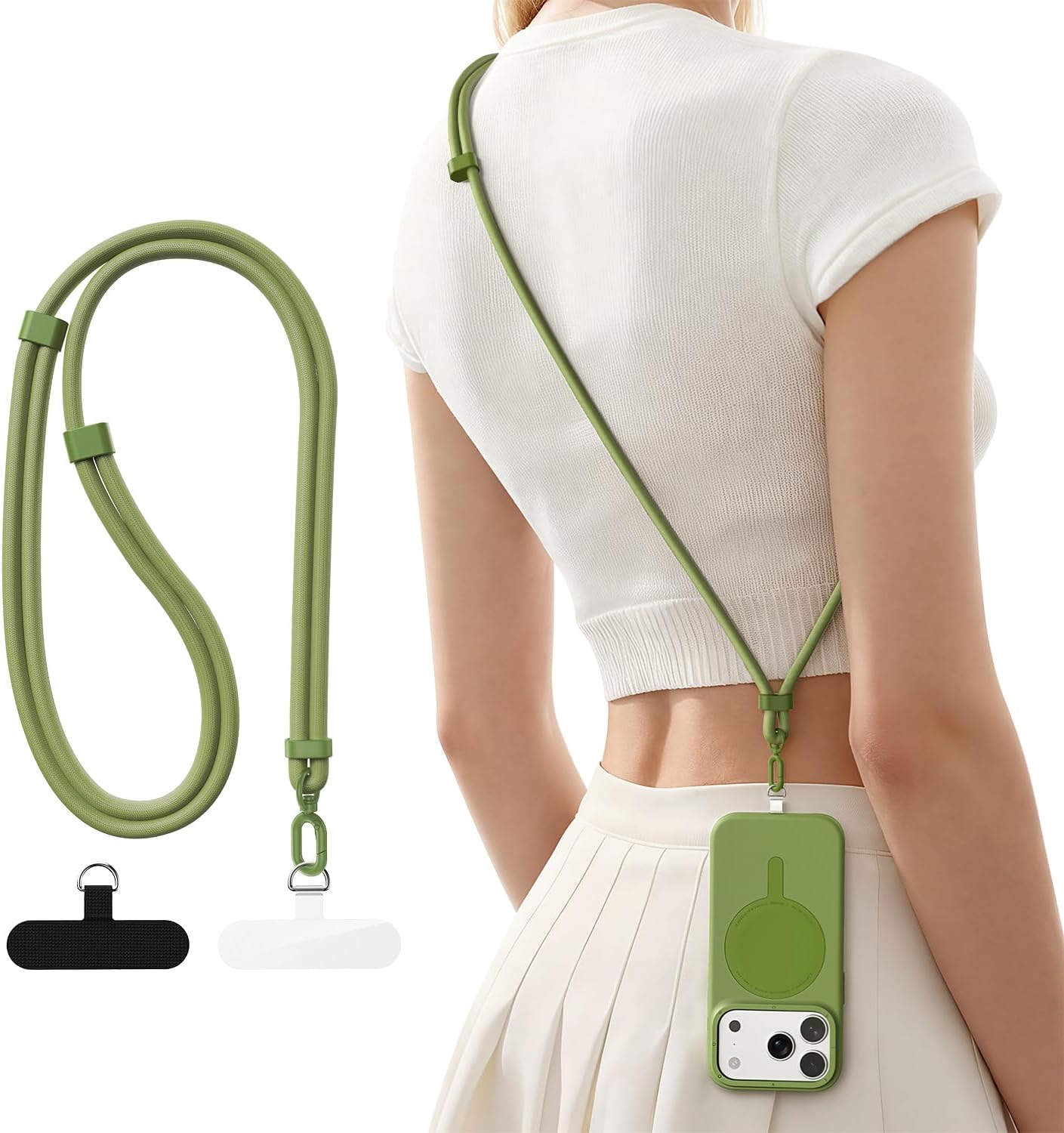Crossbody Lanyard Neck Strap Case - Phone Lanyard Crossbody with 2 TPU