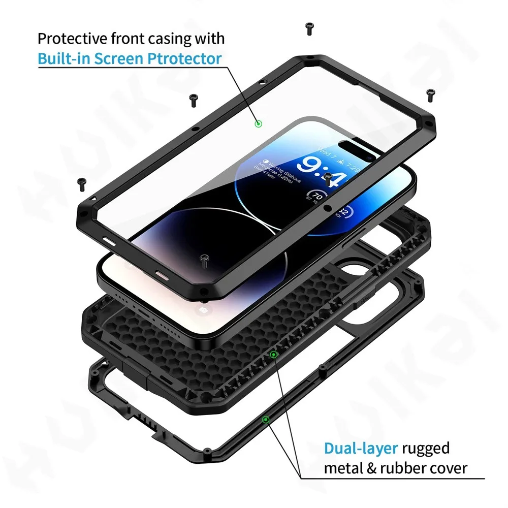 Case For iPhone 16e 15 14 13 1 - огляд і ціна Heavy Duty 360 Full Body Protective Case