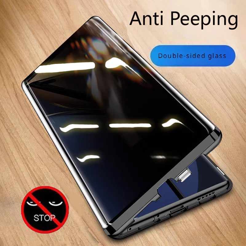 Metal Phone Case Double sided  - огляд і ціна Anti Spy Privacy Glass Case