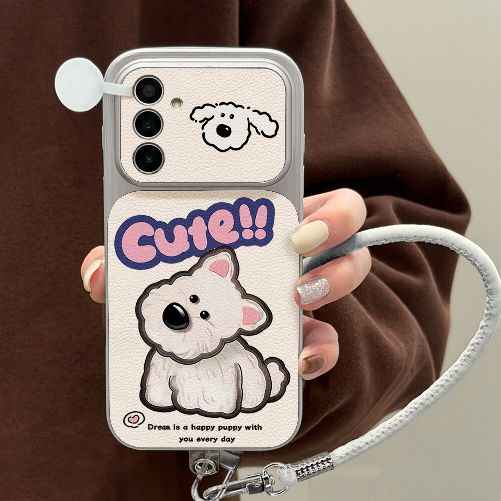 Cute Cartoon Dog Lanyard Phone - огляд і ціна Cute Cartoon Wrist Strap Silicone Case