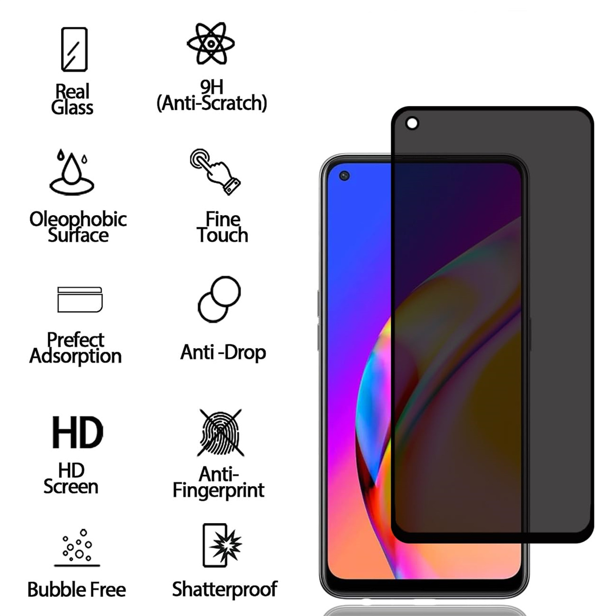 Anti Spy Screen Protector For  - огляд і ціна Anti Spy Privacy Glass Case