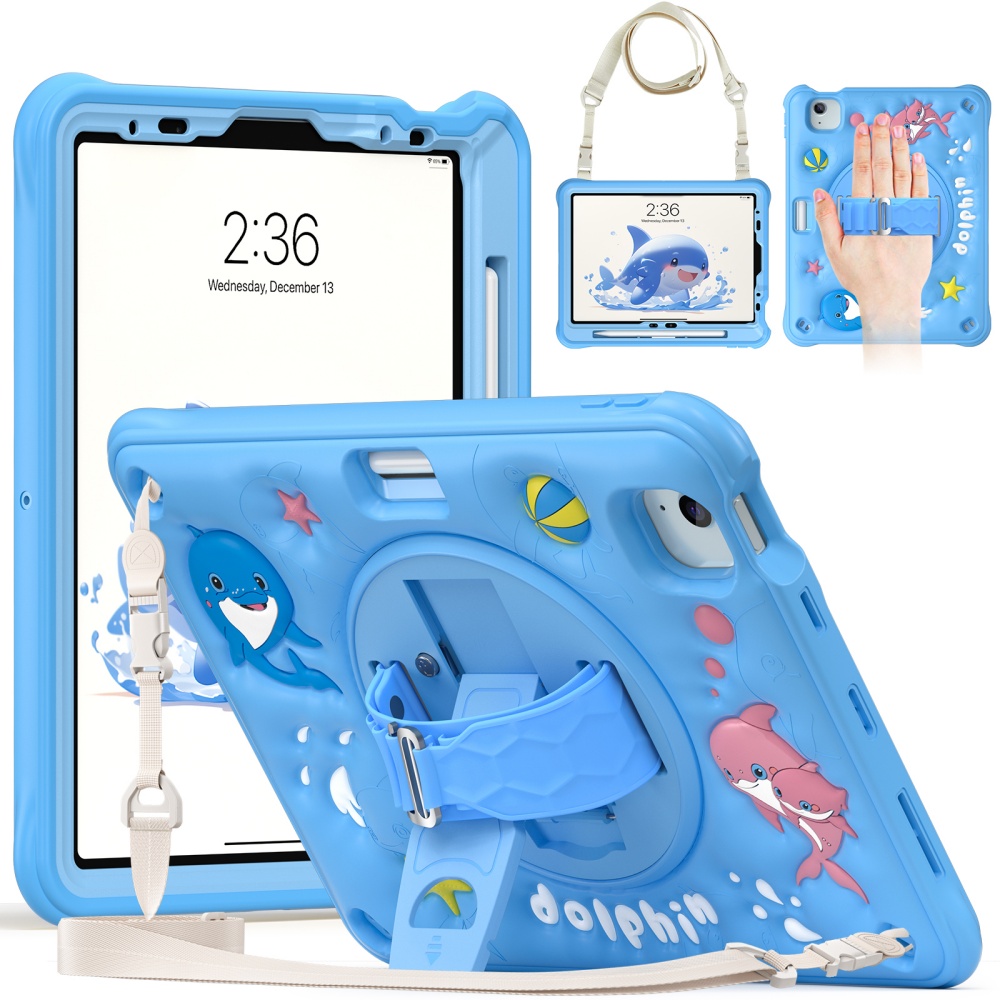 For iPad Mini A17Pro Mini6 Kid - огляд і ціна Cute Cartoon Wrist Strap Silicone Case