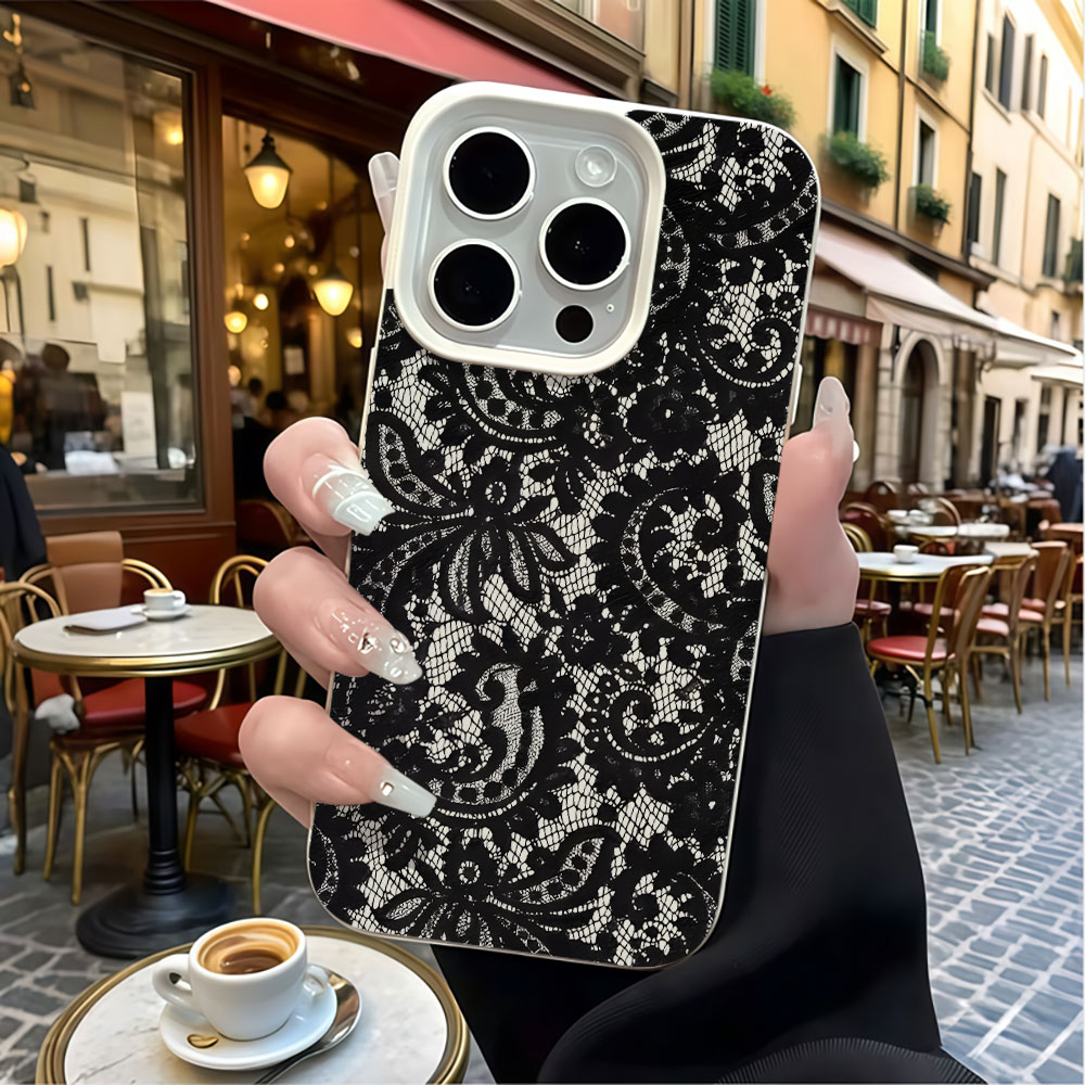 Black Vintage Floral Lace Lych - огляд і ціна Vintage Floral Pattern Soft Case